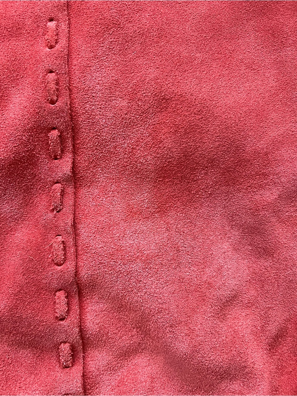 Lucky Brand Italian Suede Bag with Leather Handles - Vintage Red - Picture 5 of 9